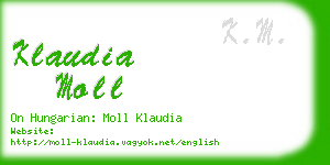 klaudia moll business card